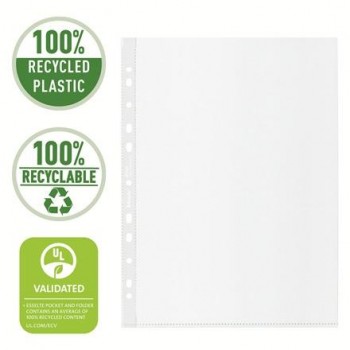 Funda Esselte PP Piel de naranja 100mc C/50 DIN A4 11 taladros 627501