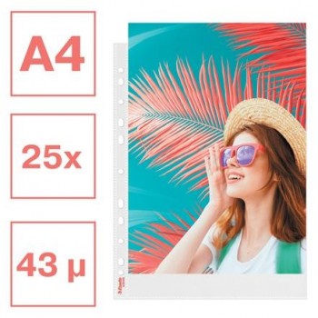 Funda multitaladro Esselte PP Piel de naranja ColourBreeze Copysafe C/25 DIN A4. 11 tal 628486
