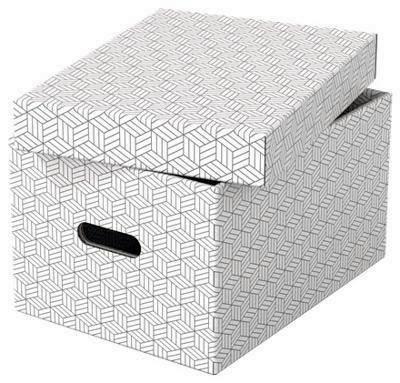 Pack 3 cajas de almacenaje medianas (365x265x205mm), blanca 628282