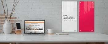 Panel pizarra magnética de cristal pequeña NOBO  300 x 600 mm