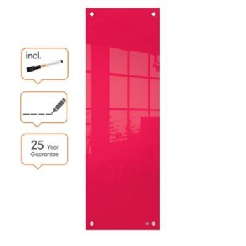 Panel pizarra magnética de cristal pequeña NOBO  300 x 900 mm