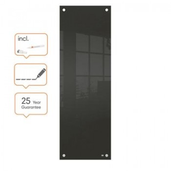 Panel pizarra magnética de cristal pequeña NOBO  300 x 900 mm