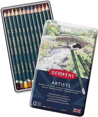 Caja metálica de 12 lápices Derwent Artists  32092