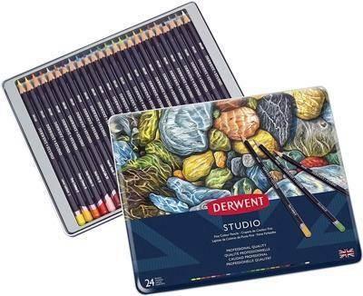 Caja metálica de 24 lápices Derwent Studio 32197