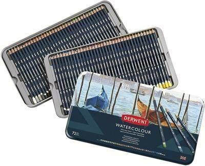 Caja metálica de 72 lápices Derwent Watercolour 32889