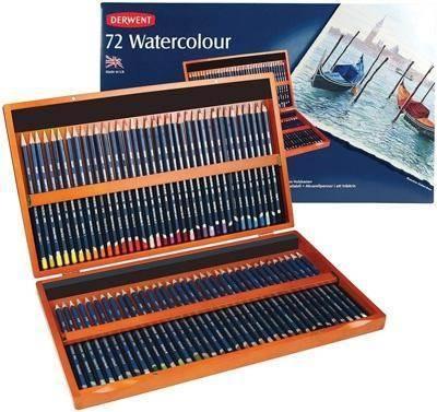 Caja de madera de 72 lápices Derwent Watercolour 32891