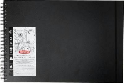 Cuaderno de dibujo Sketch and Store Derwent A3 horizontal, 56 hojas 165 grs 2102174