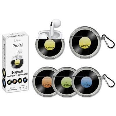 Auriculares Bluetooth Umay Pro6 vinilo 330666 colores surtidos