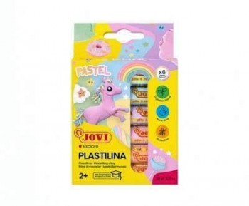 Plastilina Jovi pastel 90/6P P/6 Surtidas 15 gramos