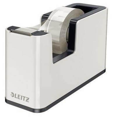 Dispensador de cinta adhesiva Leitz WOW DUAL, blanco/gris 53641001