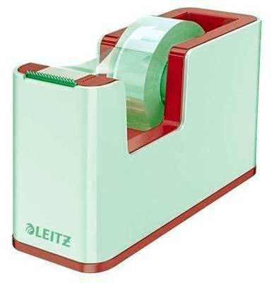 Dispensador de cinta adhesiva Leitz WOW DUAL, fucsia/blanco 53641023