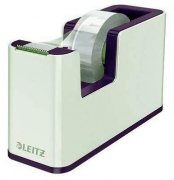 Dispensador de cinta adhesiva Leitz WOW DUAL, violeta/blanco 53641062