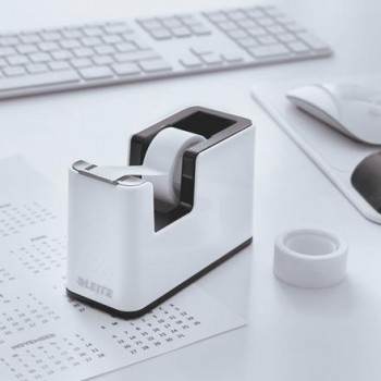 Dispensador de cinta adhesiva Leitz WOW DUAL, negro/blanco 53641095
