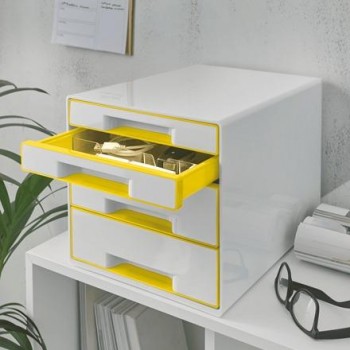 Bucs de cajones WOW Desk Cube 4 cajones amarillo /blanco 52132016