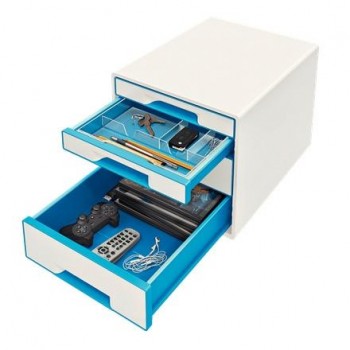 Bucs de cajones WOW Desk Cube 4 cajones azul /blanco 52132036