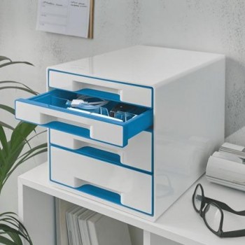 Bucs de cajones WOW Desk Cube 4 cajones azul /blanco 52132036
