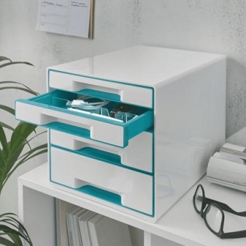 Bucs de cajones WOW Desk Cube 4 cajones turquesa /blanco 52132051