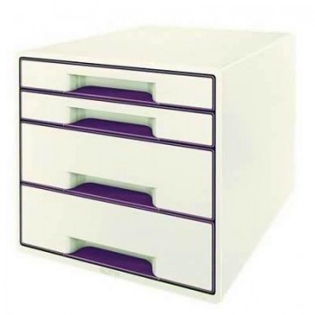 Bucs de cajones WOW Desk Cube 4 cajones violeta /blanco 52132062