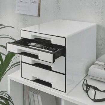 Bucs de cajones WOW Desk Cube 4 cajones negro/blanco 52521001