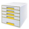 Bucs de cajones WOW Desk Cube 5 cajones amarillo/blanco 52142016