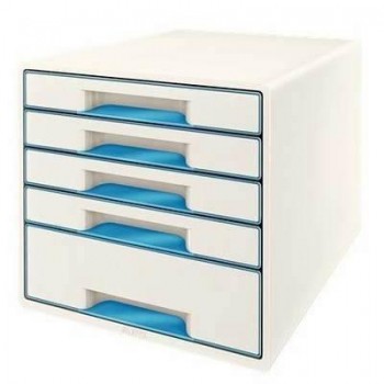 Bucs de cajones WOW Desk Cube 5 cajones azul/blanco 52142036