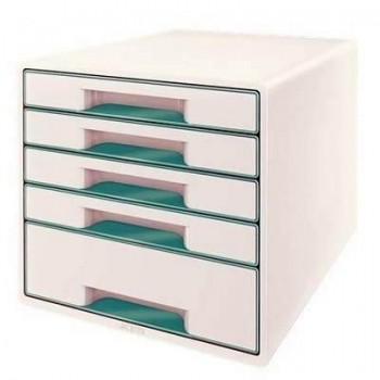 Bucs de cajones WOW Desk Cube 5 cajones turquesa/blanco 52142051