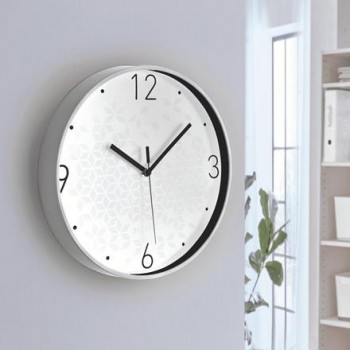 Reloj pared WOW, blanco/negro 90150001