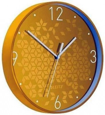 Reloj pared WOW, amarillo/blanco 90150016