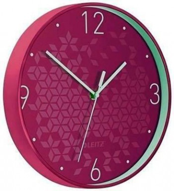 Reloj pared WOW, fucsia/blanco 90150023