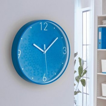 Reloj pared WOW, azul/blanco 90150036