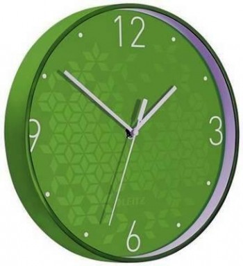 Reloj pared WOW, verde/blanco 90150054