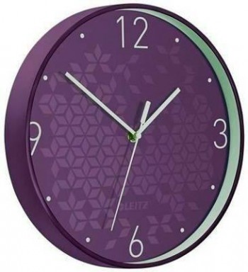 Reloj pared WOW, violeta/blanco 90150062