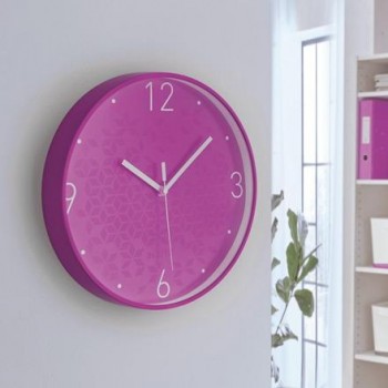 Reloj pared WOW, violeta/blanco 90150062