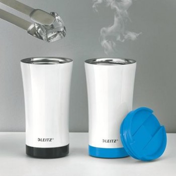 Taza Travel térmica WOW 380 ml, blanco/azul 90140036
