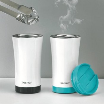 Taza Travel térmica WOW 380 ml, blanco/turquesa 90140051