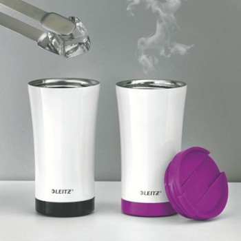 Taza Travel térmica WOW 380 ml, blanco/violeta 90140062