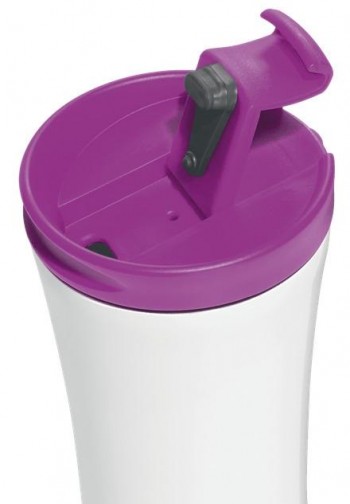 Taza Travel térmica WOW 380 ml, blanco/violeta 90140062
