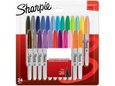 Rotulador Sharpie permanente c/24 fine surtido 2065405