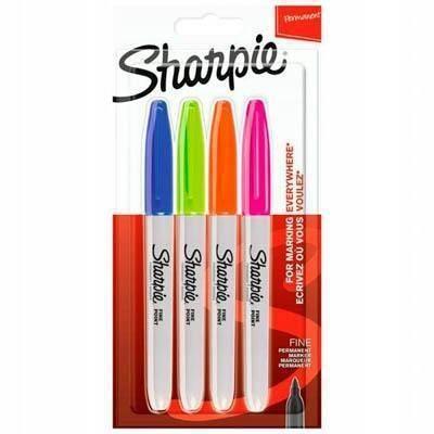 Rotulador Sharpie permanente B/4 fine fantasy surtido 2065403