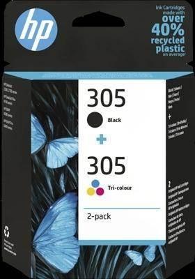 Inkjet HP Original 6ZD17AE pack 2 Nº305 Negro y color