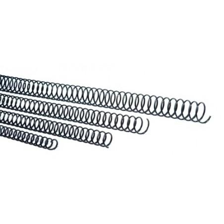 Espiral metálico Yosan negro paso 64 5:1 diámetro de 22mm para 180 hojas caja de 100 unidades 3034E4N22/100R