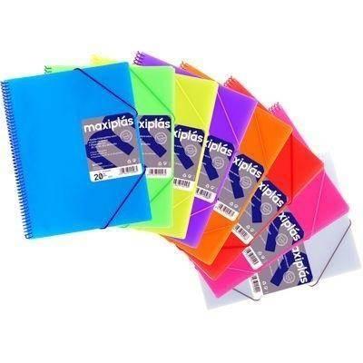 Carpeta de 50 Fundas con espiral Maxiplas A4 natural translúcido 39835000