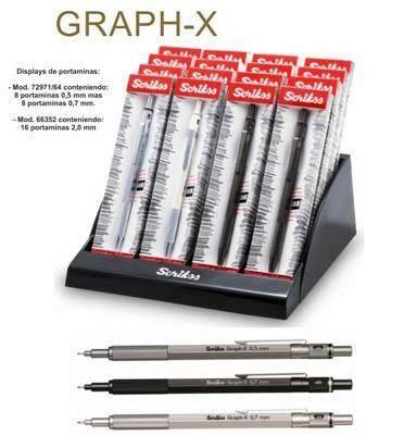 Expositor 16 portaminas Graph-X 0,5 y 0,7 surtidos 72971/64 780000010