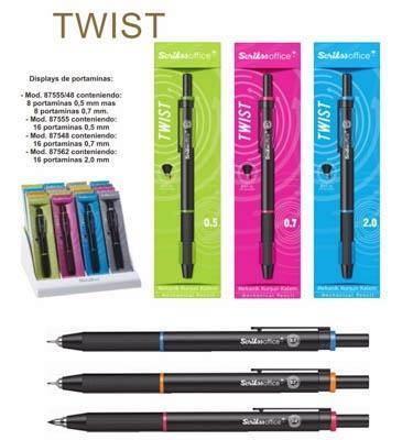 Expositor 16 portaminas Twist  0,5 y 0,7 surtidos 87555/48 782300010