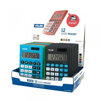 Expositor Milan 12 Calculadoras 159912 POCKET 8DIG.