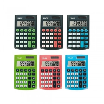 Expositor Milan 12 Calculadoras 159912 POCKET 8DIG.