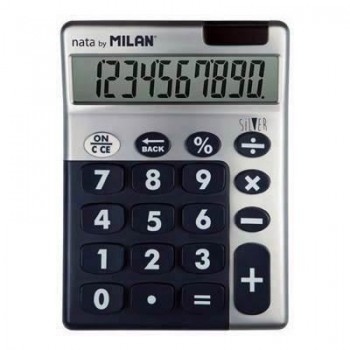 Calculadora Milan 159906SLBBL 10 digitos silver azul