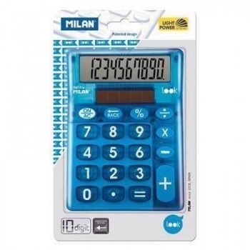 Blíster calculadora Look 10 dígitos azul