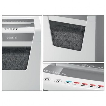 Destructora Leitz IQ Office P4 blanco plata