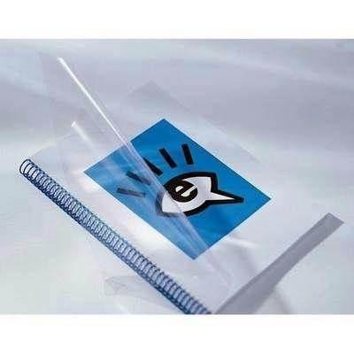 C.100 tapas encuadernación Grafoplas PVC 180 micras A4 transparente